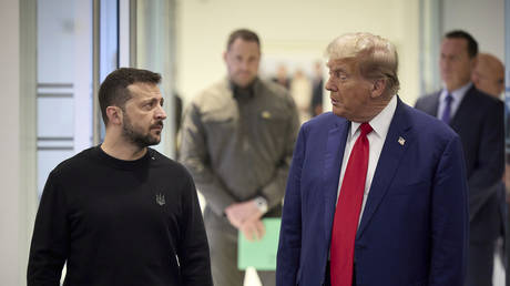 Vladimir Zelensky and US President Donald Trump.