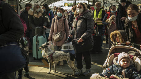 FILE PHOTO: Ukrainian refugees in Berlin, Germany.