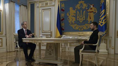 US Treasury Secretary Scott Bessent meets Ukraine's Vladimir Zelensky in Kiev, February 12, 2025