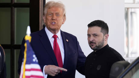 US President Donald Trump and Vladimir Zelensky.